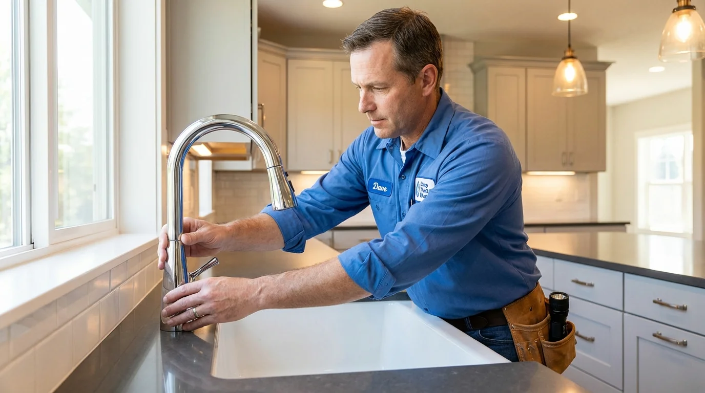 Kitchen faucet installation by Johns Plumbing LLC in Walkertown